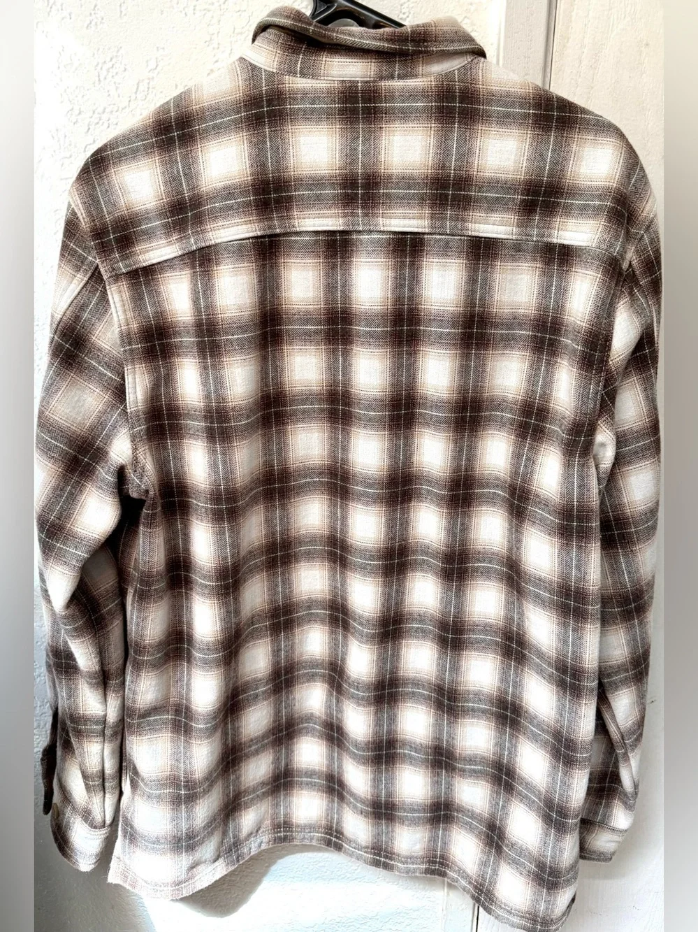 New Original Weatherproof Men's Brown Plaid Button-Down Jacket Size Medium